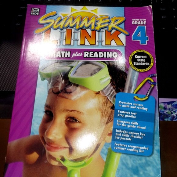 NEW 4TH GRADE WORKBOOK-- SUMMER LINK MATH AND READING--#24 - Picture 1 of 4